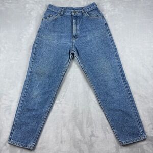VTG 90's Lee High Waisted Mom Jeans Medium Wash Tapered Leg 14 PET 100% Cotton